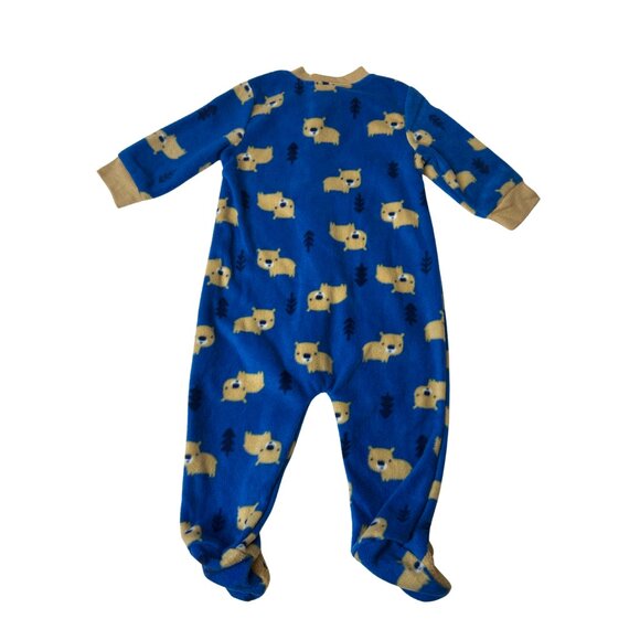 Baby Fleece Footie Pyjama – Blue – Size 3–6 Months - Picture 2 of 4